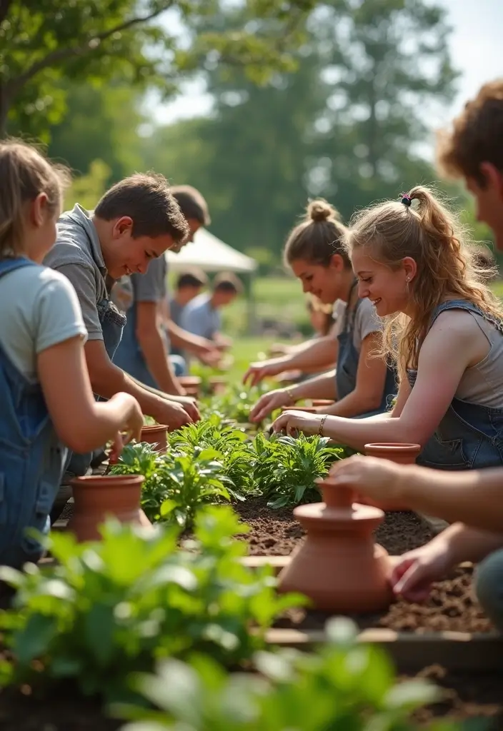 30 Chimney Pot Planter Ideas for Unique Garden Flair - 25. Community Garden Projects