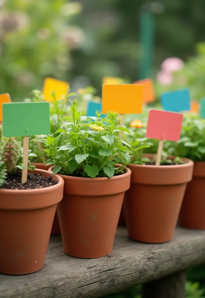 30 Chimney Pot Planter Ideas for Unique Garden Flair - 29. Customizable Plant Labels