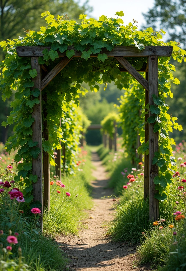 30 Concord Grape Trellis Ideas for Classic Vineyards 1 30 Concord Grape Trellis Ideas for Classic Vineyards - 1. Classic A-Frame Trellis