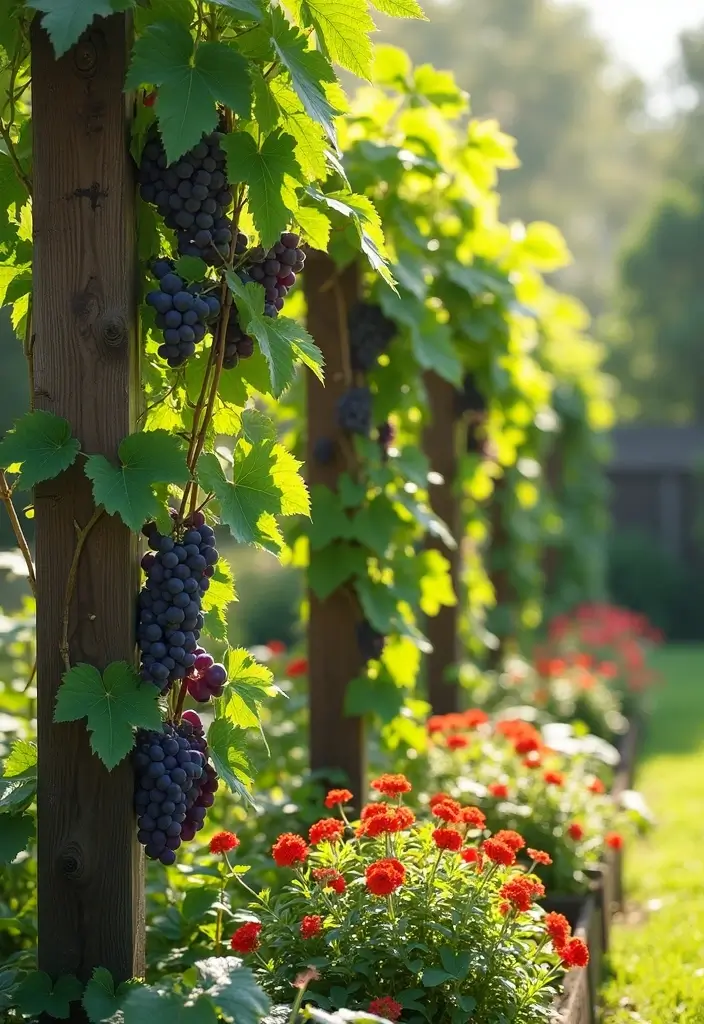 30 Concord Grape Trellis Ideas for Classic Vineyards 127 30 Concord Grape Trellis Ideas for Classic Vineyards - 19. Garden Fence Trellis