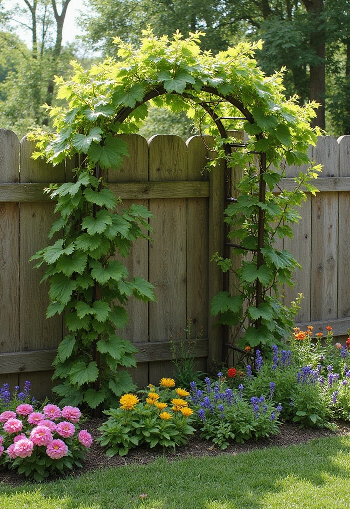 30 Concord Grape Trellis Ideas for Classic Vineyards 8 30 Concord Grape Trellis Ideas for Classic Vineyards - 2. Fan-Shaped Trellis
