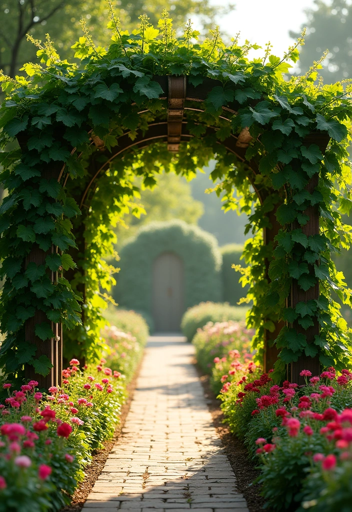 30 Concord Grape Trellis Ideas for Classic Vineyards 15 30 Concord Grape Trellis Ideas for Classic Vineyards - 3. Archway Trellis