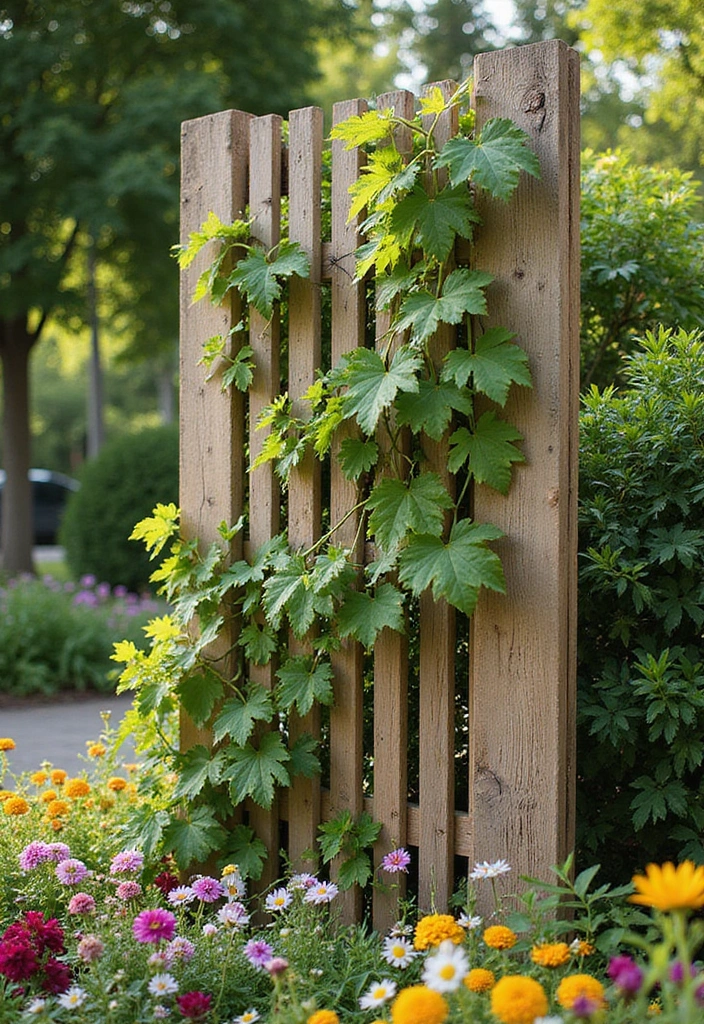 30 Concord Grape Trellis Ideas for Classic Vineyards 36 30 Concord Grape Trellis Ideas for Classic Vineyards - 6. Vertical Pallet Trellis