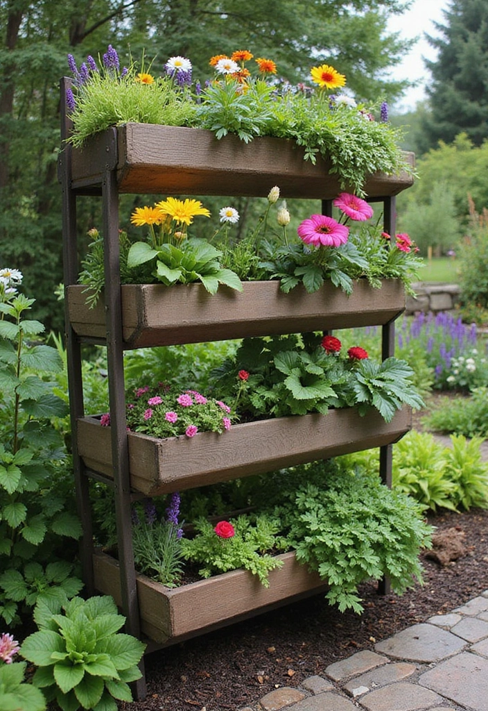 30 Container Planter Ideas for Every Type of Plant - 22. Vertical Planter Boxes