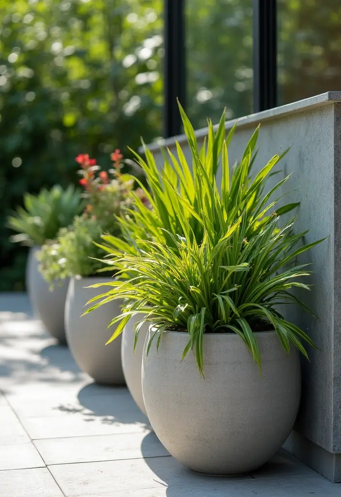 30 Container Planter Ideas for Every Type of Plant - 29. Concrete Planters