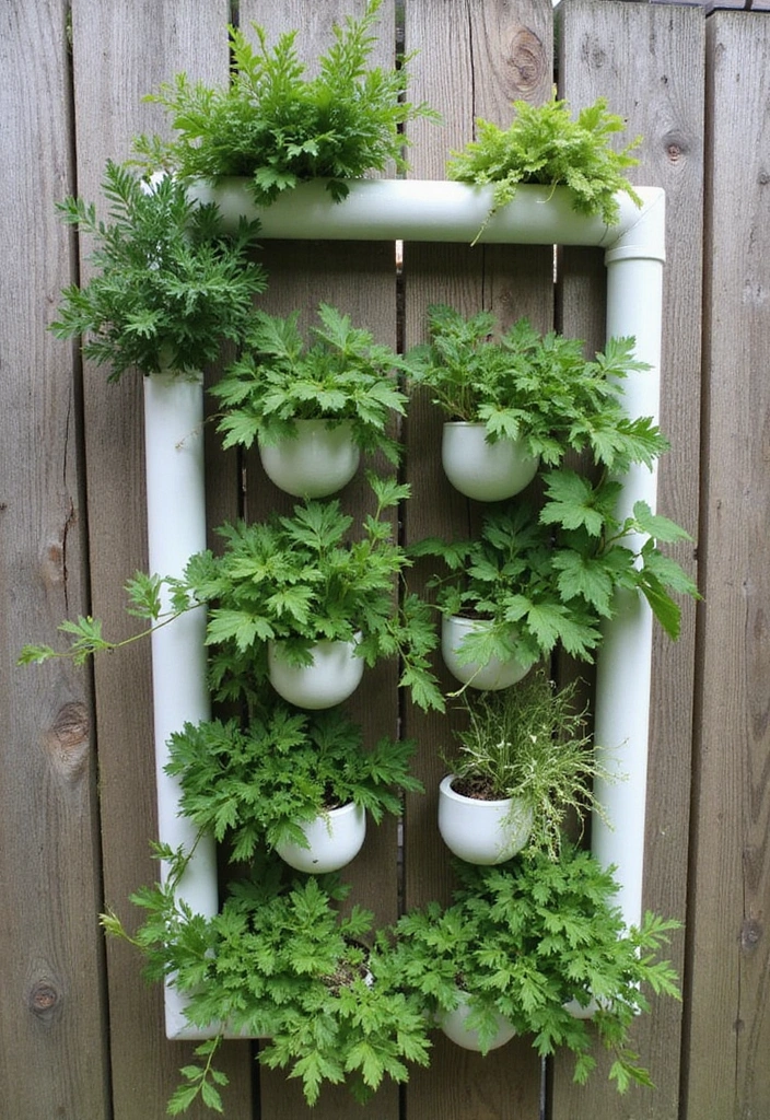 30 Container Planter Ideas for Every Type of Plant - 5. Vertical PVC Pipe Garden