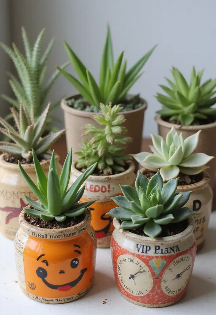 30 Cup Planter Ideas That Are Adorable and Easy to Make 162 30 Cup Planter Ideas That Are Adorable and Easy to Make - 24. Upcycled Food Containers