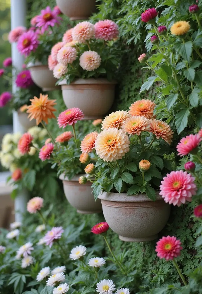 30 Dahlia Planter Ideas to Showcase Bold Blooms 130 30 Dahlia Planter Ideas to Showcase Bold Blooms - 22. Wall-Mounted Planter Boxes