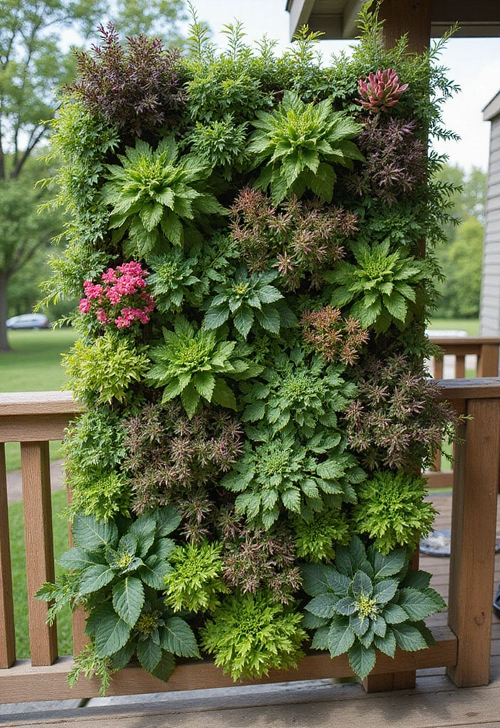 30 Deck Railing Planter Ideas for Vertical Garden Beauty - 18. Vertical Wall Gardens