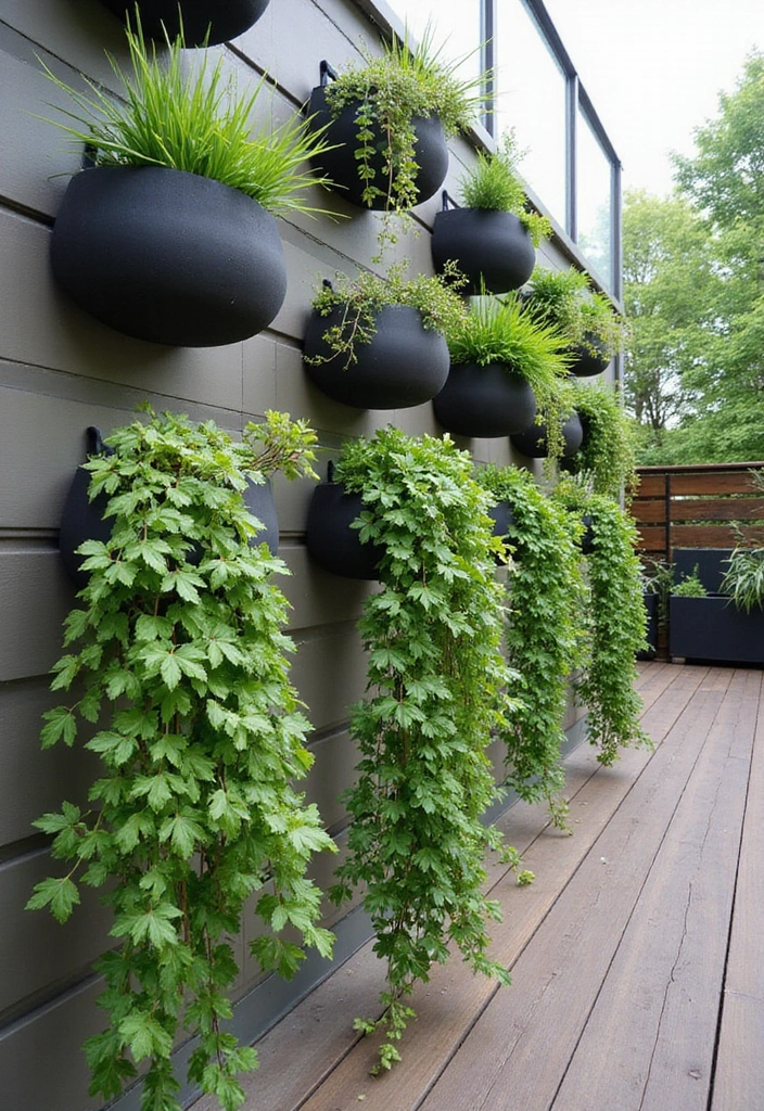 30 Deck Railing Planter Ideas for Vertical Garden Beauty - 8. Wall-Mounted Planters