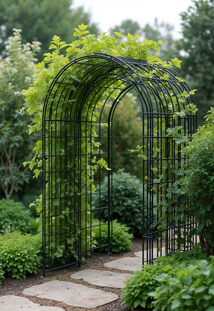30 Dollar Tree Trellis Ideas That Are Budget-Friendly and Cute - 11. Wire Frame Trellis