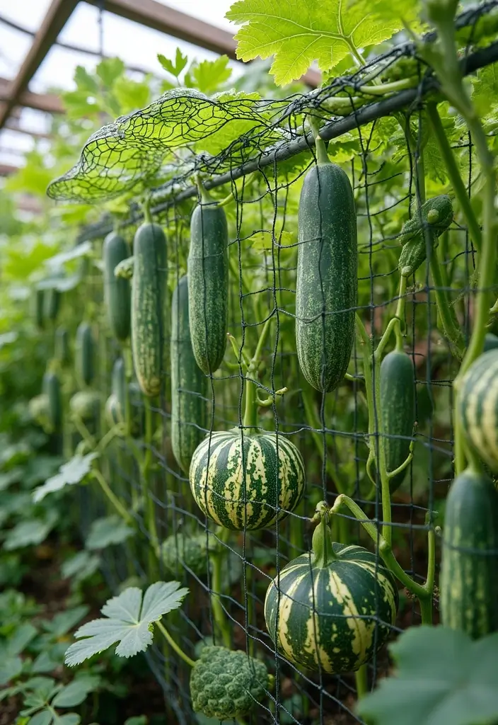 30 Dollar Tree Trellis Ideas That Are Budget-Friendly and Cute - 17. Mesh Netting Trellis