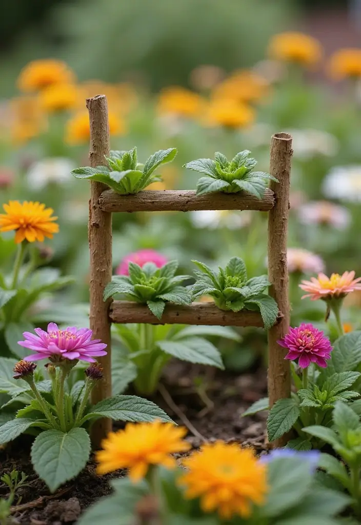 30 Dollar Tree Trellis Ideas That Are Budget-Friendly and Cute - 27. Craft Stick Trellis