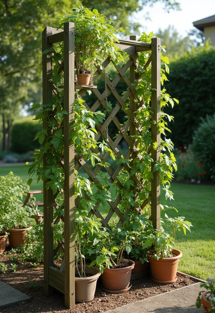 30 Free-Standing Trellis Ideas That Make a Statement 67 30 Free-Standing Trellis Ideas That Make a Statement - 11. Folding Trellis for Versatility