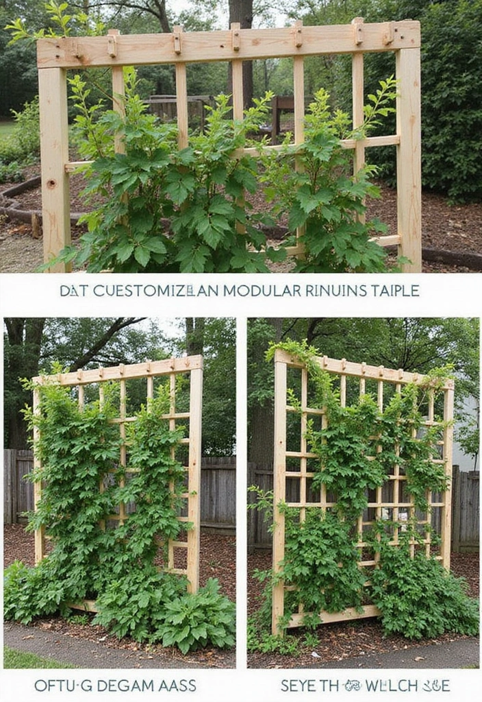 30 Free-Standing Trellis Ideas That Make a Statement 81 30 Free-Standing Trellis Ideas That Make a Statement - 13. Customizable Modular Trellis