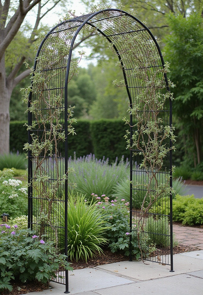 30 Free-Standing Trellis Ideas That Make a Statement 95 30 Free-Standing Trellis Ideas That Make a Statement - 15. Tension Wire Trellis