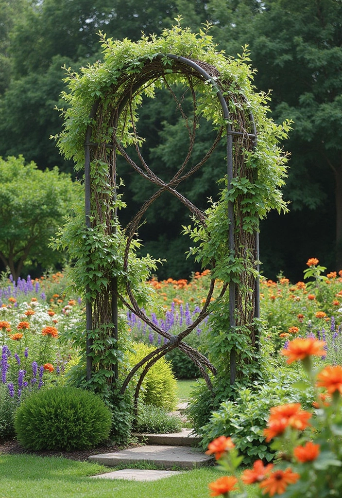 30 Free-Standing Trellis Ideas That Make a Statement 100 30 Free-Standing Trellis Ideas That Make a Statement - 16. Sculptural Trellis