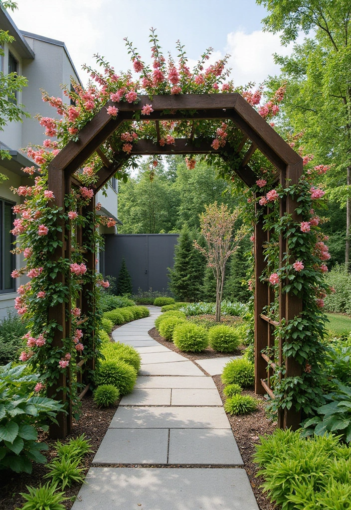 30 Free-Standing Trellis Ideas That Make a Statement 46 30 Free-Standing Trellis Ideas That Make a Statement - 8. Hexagonal Trellis Design