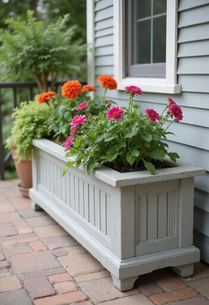 30 Front Porch Planter Ideas to Boost Your Curb Appeal 76 30 Front Porch Planter Ideas to Boost Your Curb Appeal - 12. Planter Bench