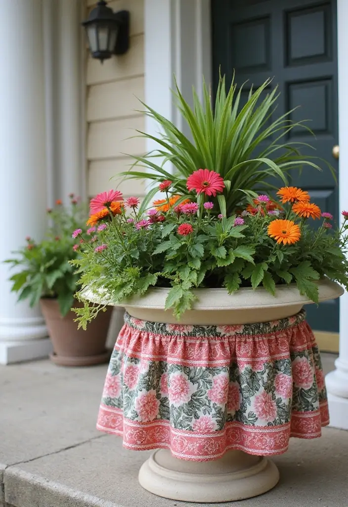 30 Front Porch Planter Ideas to Boost Your Curb Appeal 109 30 Front Porch Planter Ideas to Boost Your Curb Appeal - 17. Planter Skirts