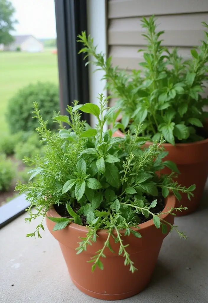 30 Front Porch Planter Ideas to Boost Your Curb Appeal 145 30 Front Porch Planter Ideas to Boost Your Curb Appeal - 23. DIY Herb Garden Planters