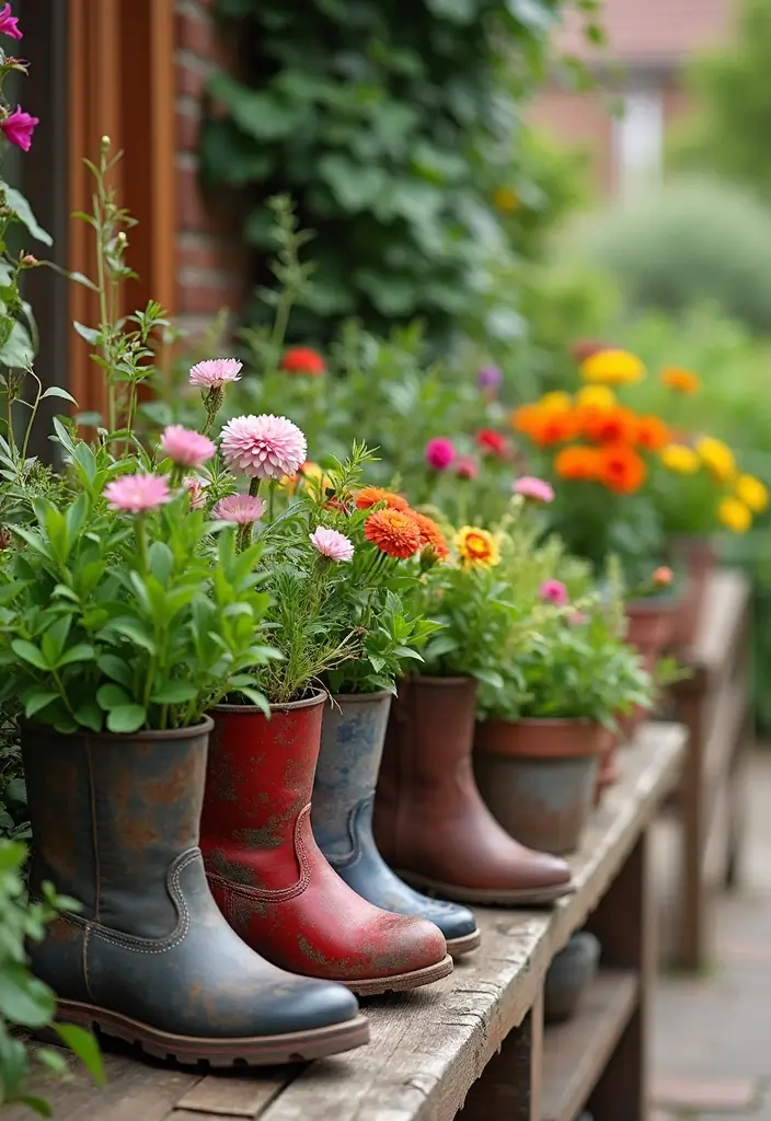 30 Front Porch Planter Ideas to Boost Your Curb Appeal 22 30 Front Porch Planter Ideas to Boost Your Curb Appeal - 4. Eco-Friendly Planters