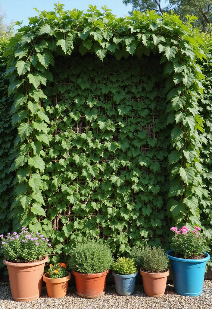 30 Grapes Trellis Ideas for a Flourishing Backyard Vineyard - 9. Garden Trellis Wall