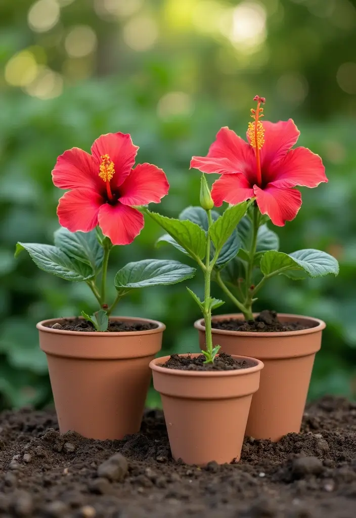 30 Hibiscus Planter Ideas That Bring Tropical Beauty - 10. Eco-Friendly Biodegradable Pots