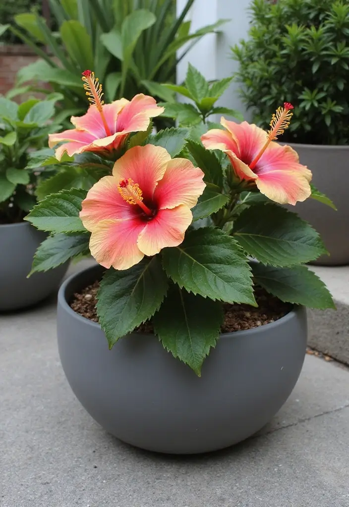 30 Hibiscus Planter Ideas That Bring Tropical Beauty - 19. Elegant Self-Watering Planters