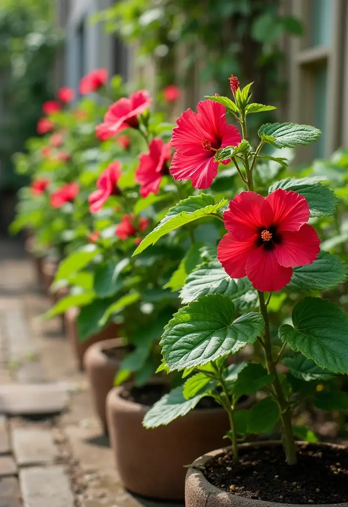 30 Hibiscus Planter Ideas That Bring Tropical Beauty - 30. Edible Hibiscus Planters
