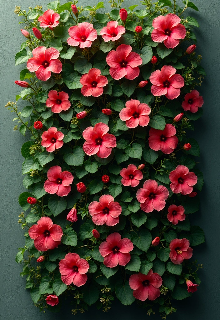 30 Hibiscus Planter Ideas That Bring Tropical Beauty - 4. Vertical Gardens