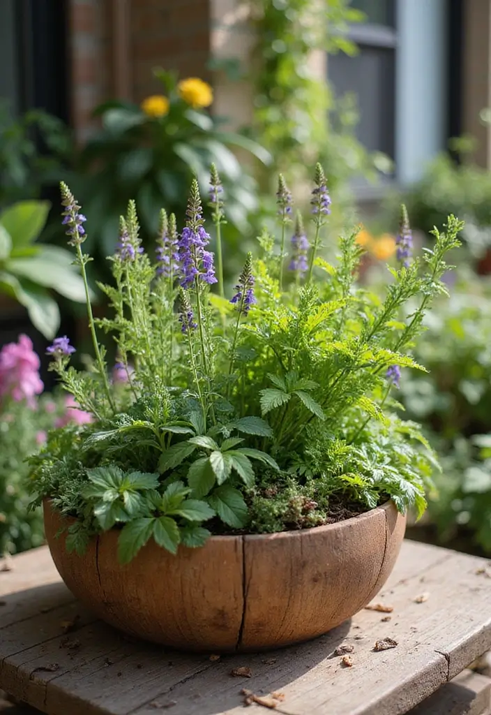 30 Large Round Planter Ideas That Make a Statement - 3. Rustic Wooden Planters