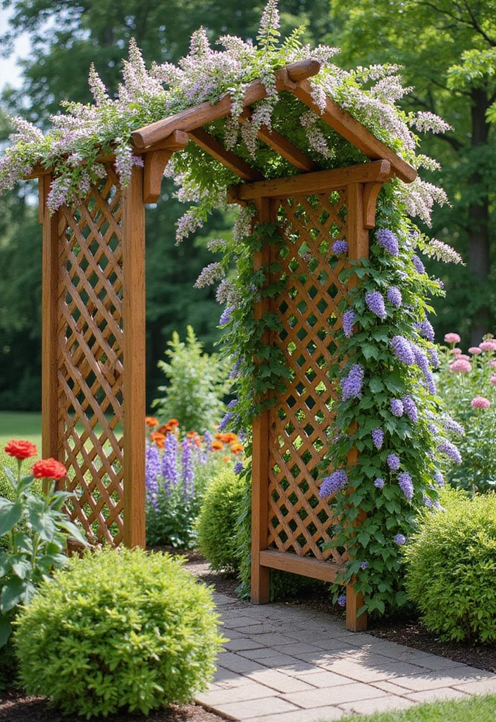 30 Lattice Trellis Ideas That Combine Beauty and Function - 1. Classic Wooden Lattice