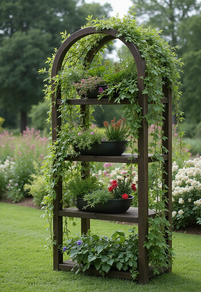 30 Lattice Trellis Ideas That Combine Beauty and Function - 13. Tiered Trellis