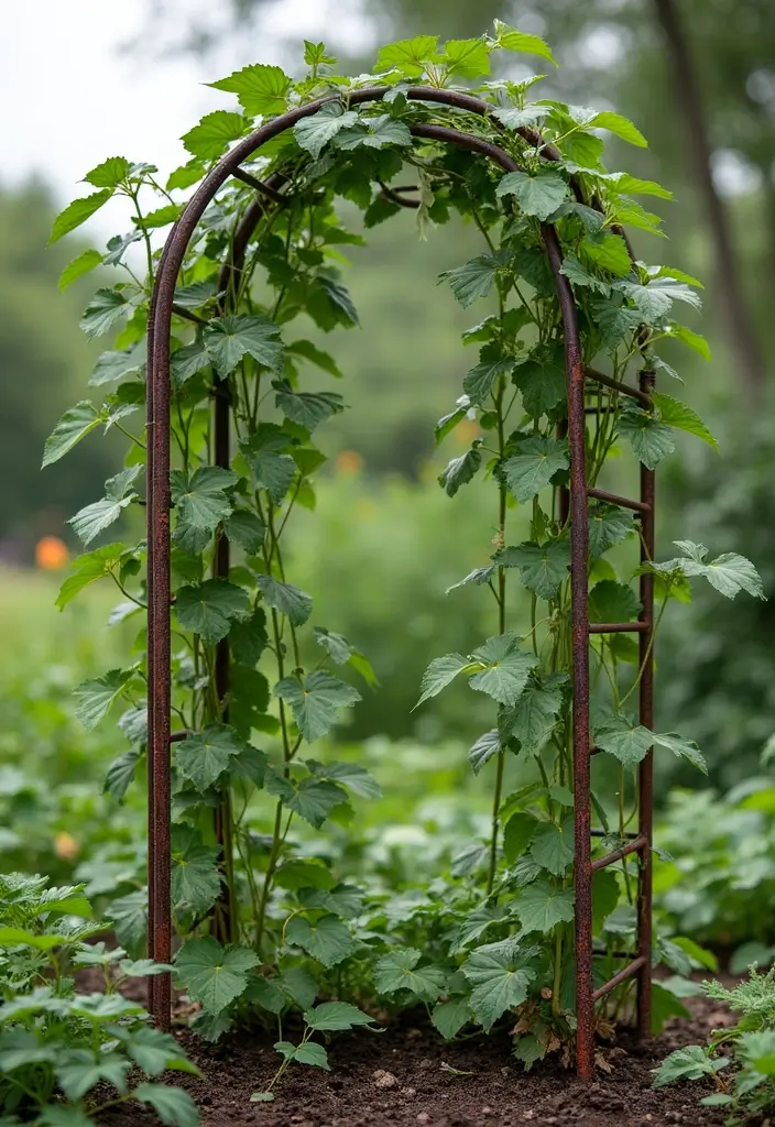 30 Lattice Trellis Ideas That Combine Beauty and Function - 15. Rustic Wire Trellis