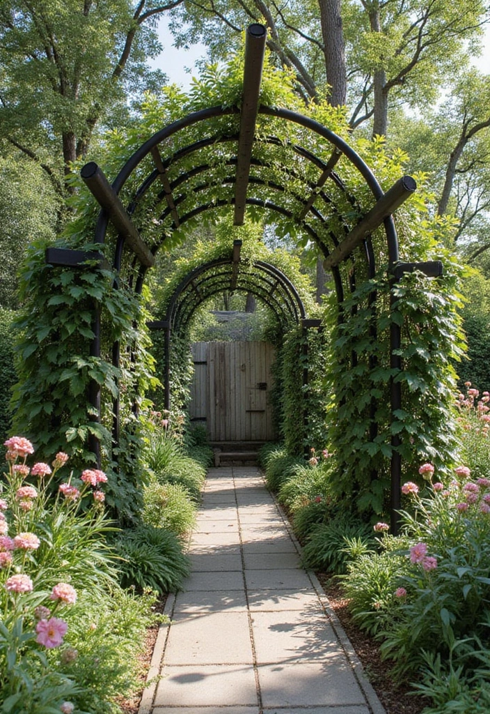 30 Lattice Trellis Ideas That Combine Beauty and Function - 17. Sculptural Trellis Design