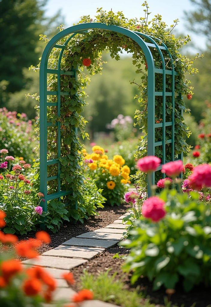 30 Lattice Trellis Ideas That Combine Beauty and Function - 23. Colorful PVC Trellis
