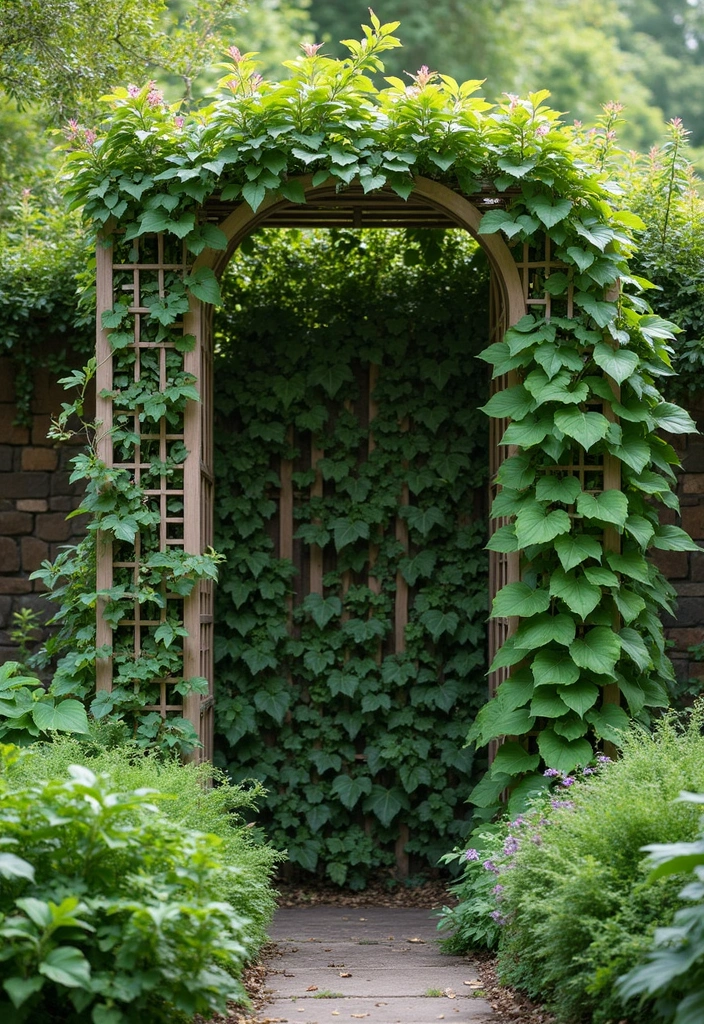 30 Lattice Trellis Ideas That Combine Beauty and Function - 24. Trellis Garden Divider