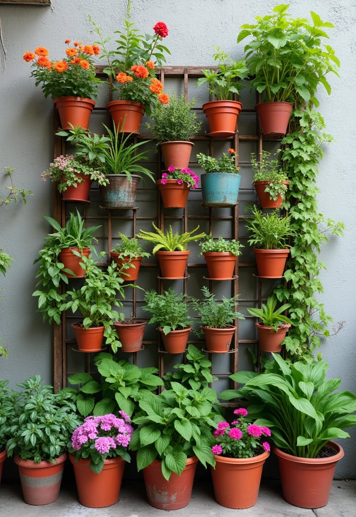 30 Lattice Trellis Ideas That Combine Beauty and Function - 5. Vertical Garden Trellis