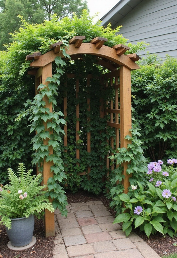 30 Lattice Trellis Ideas That Combine Beauty and Function - 6. Freestanding Trellis