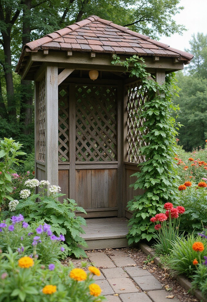 30 Lattice Trellis Ideas That Combine Beauty and Function - 9. Corner Lattice Structure