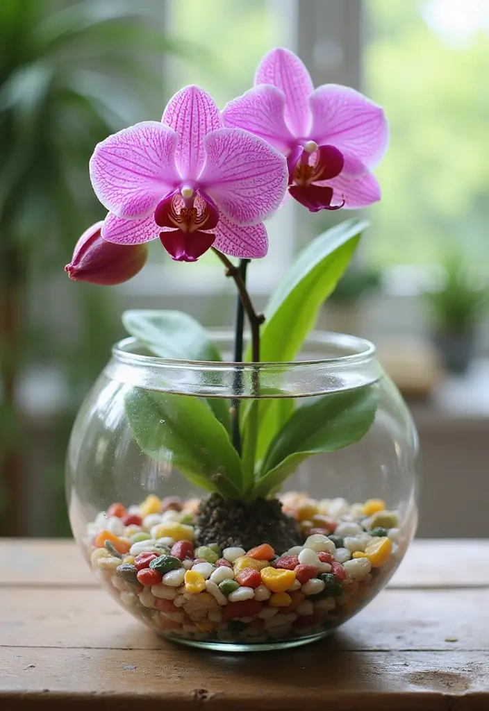 30 Orchid Planter Ideas That Highlight Elegant Blooms 129 30 Orchid Planter Ideas That Highlight Elegant Blooms - 23. Playful Fish Bowls