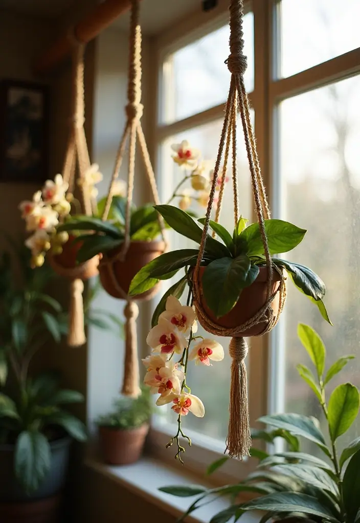 30 Orchid Planter Ideas That Highlight Elegant Blooms 15 30 Orchid Planter Ideas That Highlight Elegant Blooms - 3. Hanging Planters