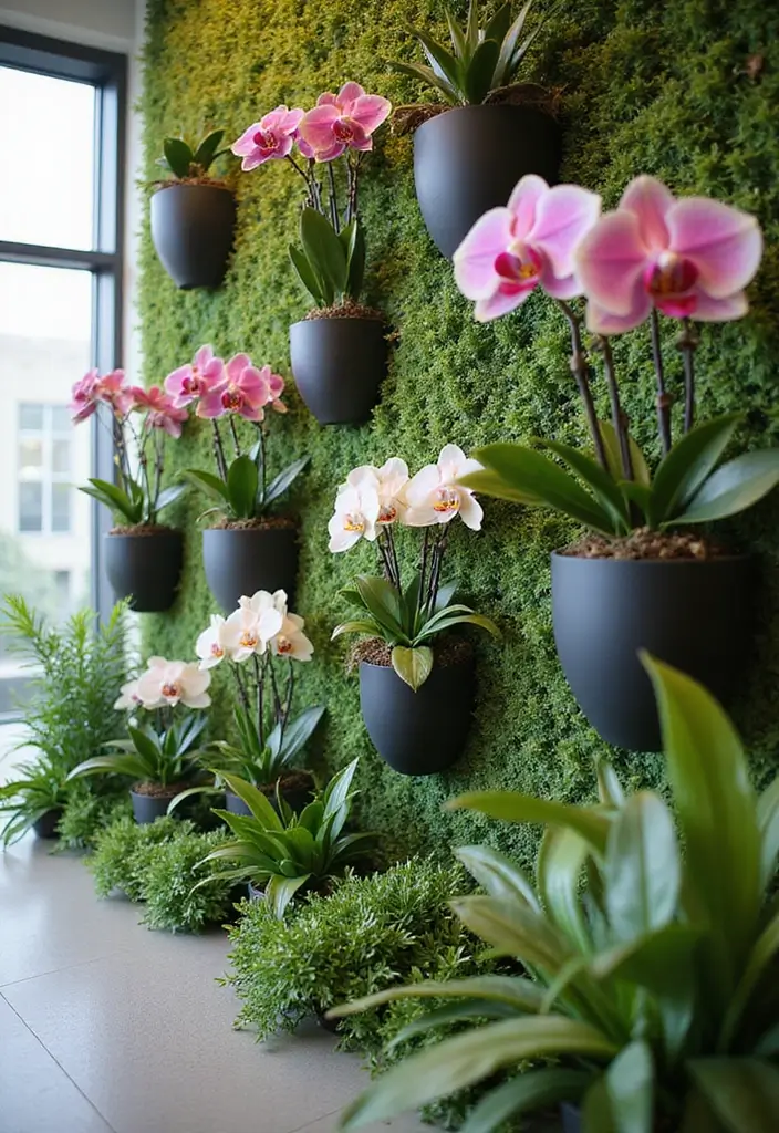30 Orchid Planter Ideas That Highlight Elegant Blooms 35 30 Orchid Planter Ideas That Highlight Elegant Blooms - 7. Stylish Wall Planters