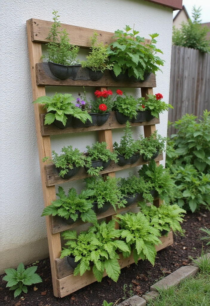 30 Outdoor Hanging Planter Ideas to Add Greenery Up High - 10. Hanging Pallet Planters
