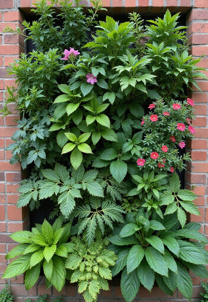 30 Outdoor Hanging Planter Ideas to Add Greenery Up High - 3. Vertical Garden Wall