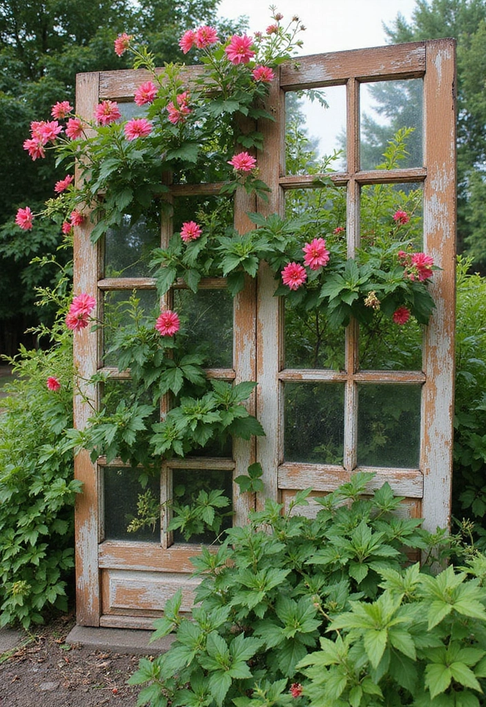 30 Outdoor Trellis Ideas That Transform Your Yard - 13. Upcycled Trellis Ideas