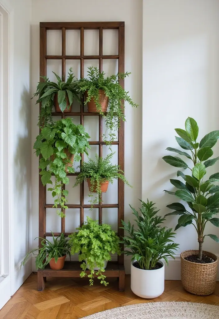 30 Outdoor Trellis Ideas That Transform Your Yard - 14. Trellis for Indoor Plants