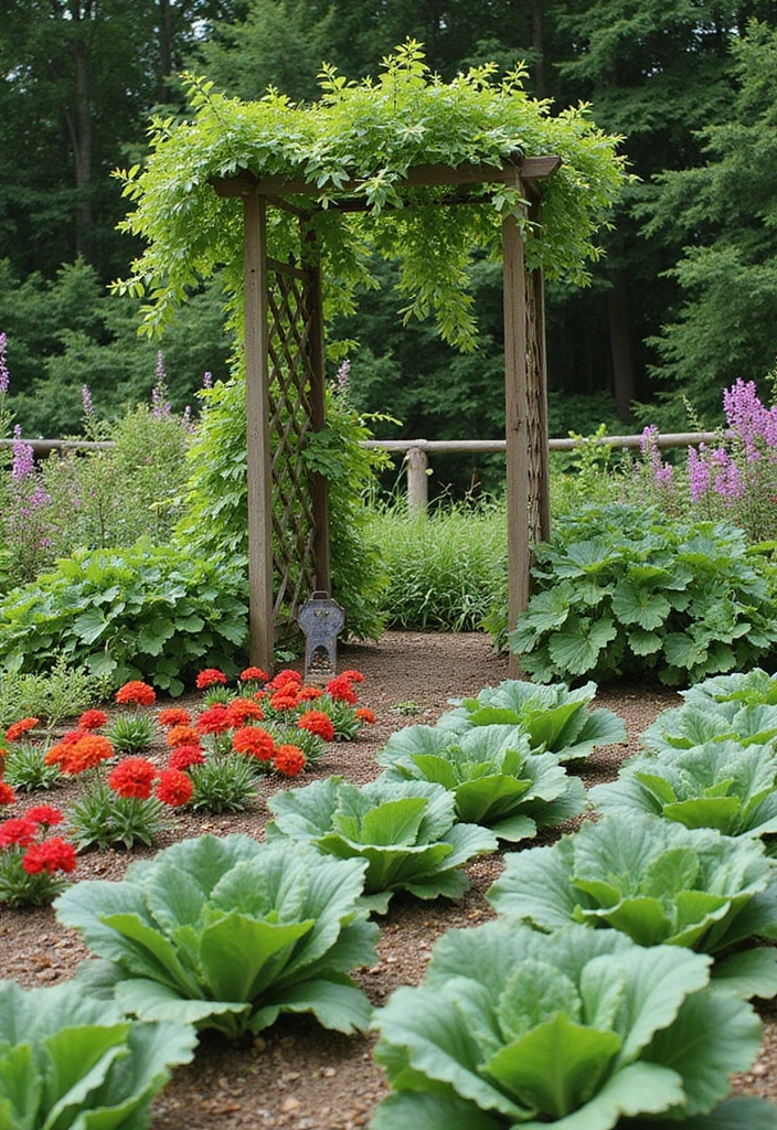 30 Outdoor Trellis Ideas That Transform Your Yard - 15. Trellis Integrated with Garden Beds