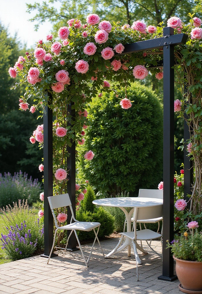 30 Outdoor Trellis Ideas That Transform Your Yard - 2. Metal Frame Trellis